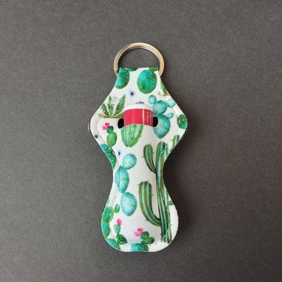 5 for $25 Cactus Southwest Wrist Strap Lip Balm Holder Keychain Lipstick Lightr - Picture 4 of 5